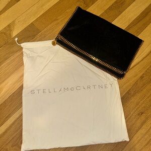 Stella McCartney Black and Gold Clutch